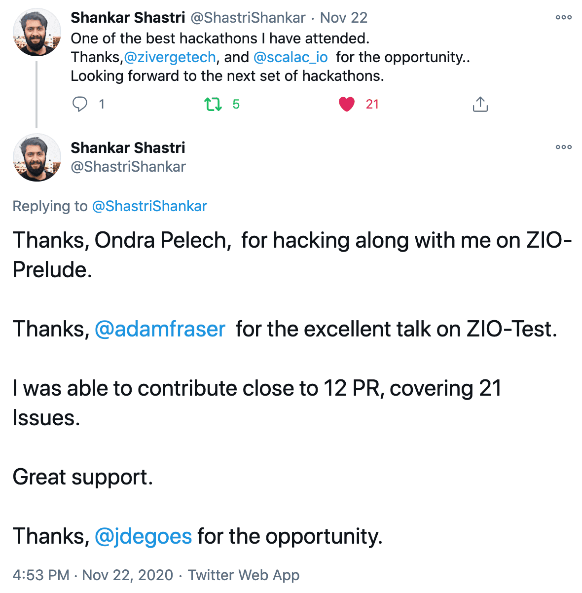 Shankar Shastri tweet